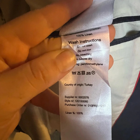 GSUS Industries Linen Two Toned Blue Jacket, size large - Picture 9 of 9